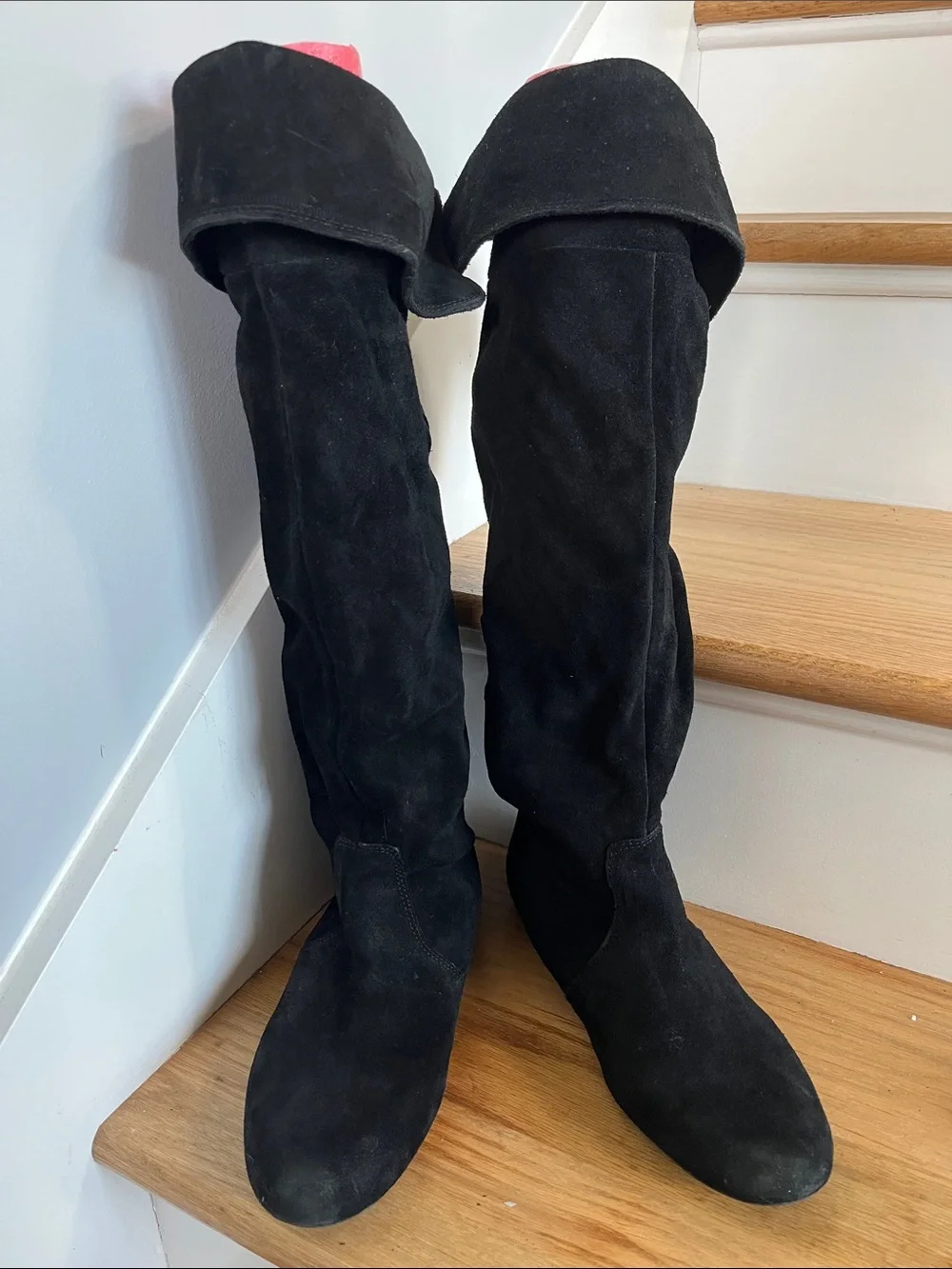 Gianni Bini Black Suede Over-the-Knee Boots